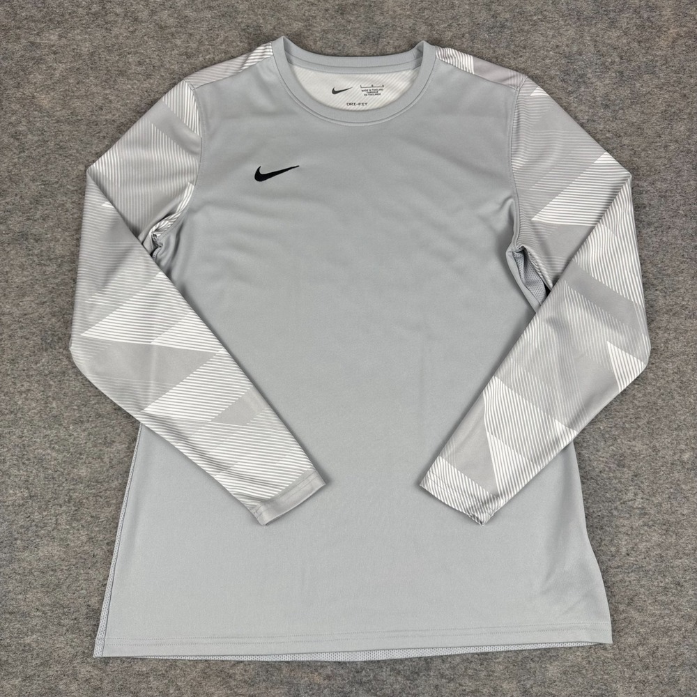 Nike Dri Fit Dry Park IV Soccer Goalkeeper Jersey Shirt Gray Womens Large L